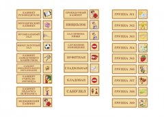 Комплект табличек для детского сада