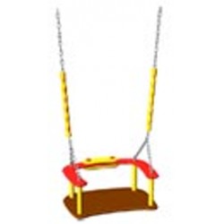 Сиденье для качелей со спинкой и цепями