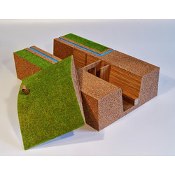 Макет простейшего укрытия в разрезе