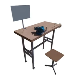 Верстак ученический на сварном основании Н-образная опора